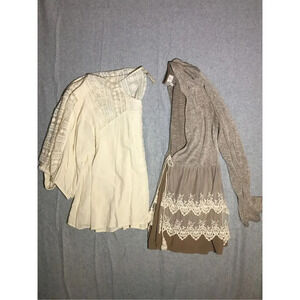 BUNDLE of 2 Entro Blouses Boho Beachy Bohemian Feminine Contemporary Romantic
